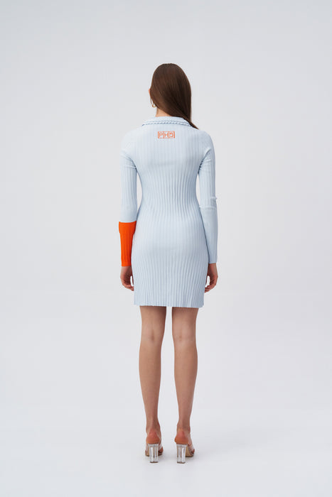AZULA ECO V-NECK BUTTONED DRESS