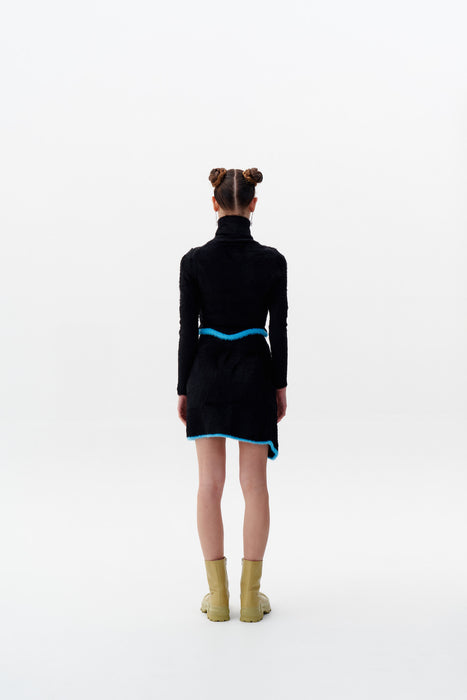 VENUS ECO FAUX FUR WAVY MINI SKIRT