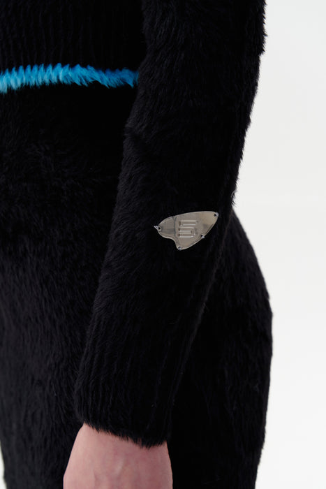 EUROPA ECO FAUX FUR CROPPED CARDIGAN