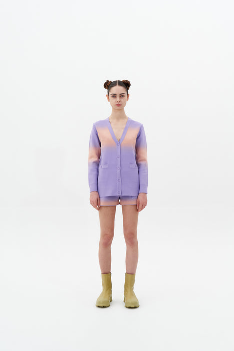 NARVI "SPRAY PAINTED" OVERSIZED CARDIGAN WITH DETACHABLE SLEEVES