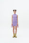 PORTIA 3D-BUBBLE RUCHED SLEEVELESS DRESS