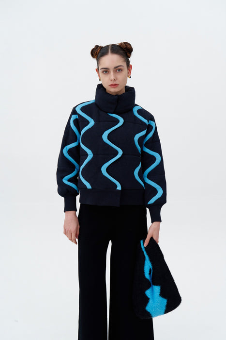 VIRGO ECOVERO WAVY PUFFER COAT