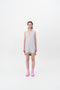 THEBE MIXED CABLE KNIT TANK DRESS