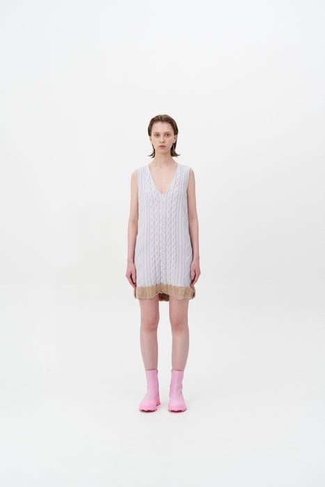 THEBE MIXED CABLE KNIT TANK DRESS – PH5