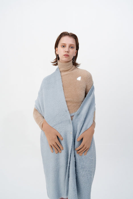 MEDUSA FAUX FUR SHAWL WITH POCKETS