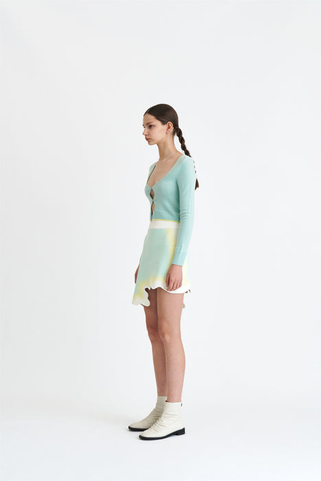 DEGAS MERINO WOOL CROPPED CARDIGAN