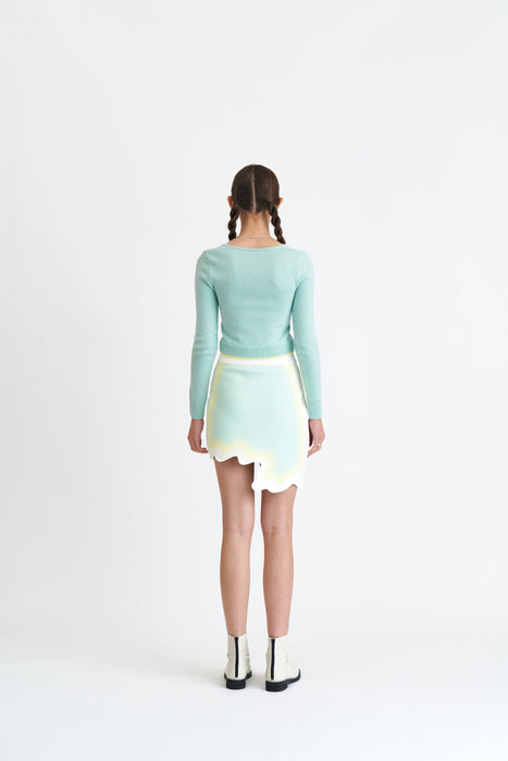 DEGAS MERINO WOOL CROPPED CARDIGAN
