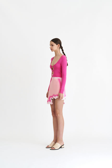 DEGAS MERINO WOOL CROPPED CARDIGAN