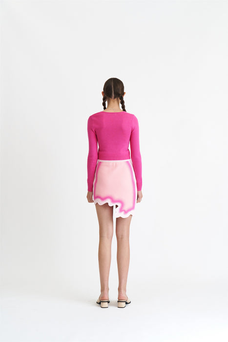 DEGAS MERINO WOOL CROPPED CARDIGAN