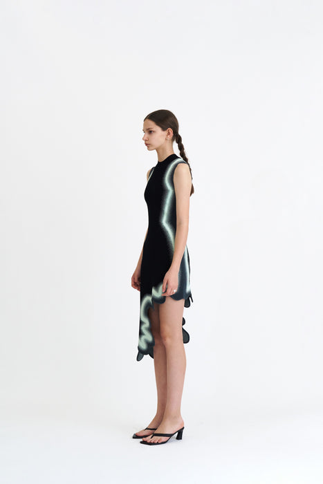 BROOKLYN WAVY ASYMMETRIC DRESS