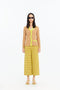 KRIS ECO PLAID WIDE LEG PANTS