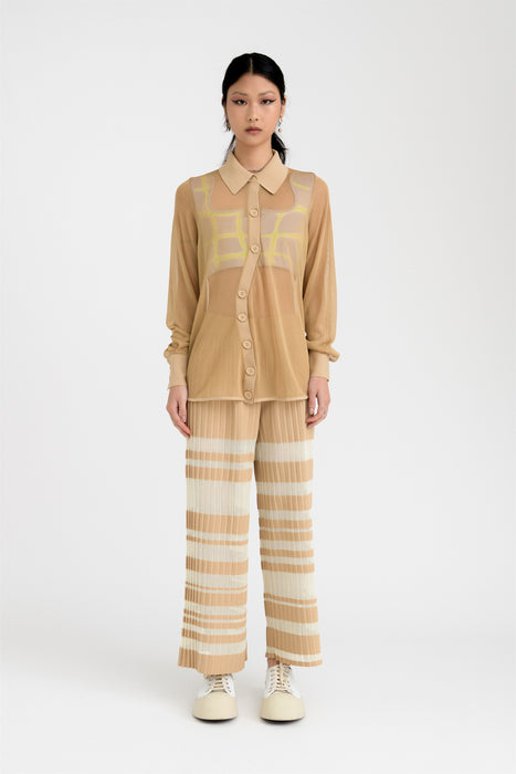 STARLET PLEATED WIDE LEG PANTS