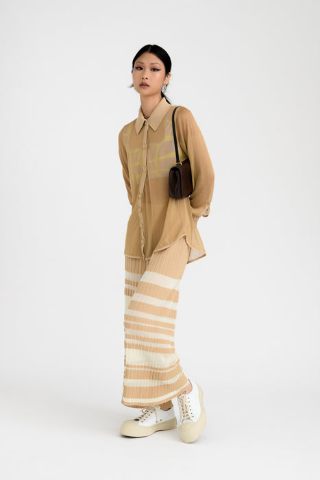 STARLET PLEATED WIDE LEG PANTS