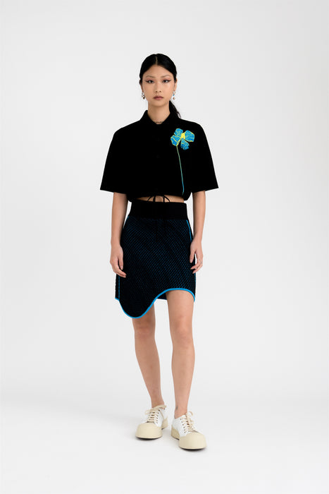 MOROSE PILLOW STITCH WAVY MINI SKIRT