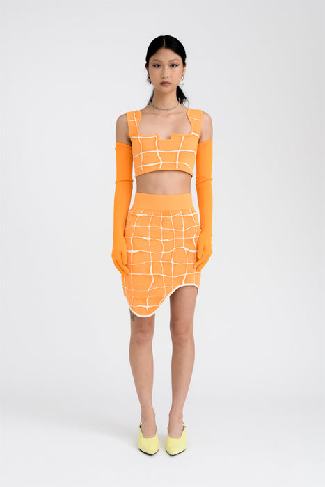 KATIE WAVY MINI SKIRT