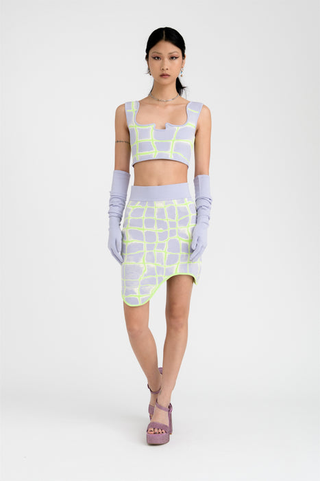 KATIE WAVY MINI SKIRT