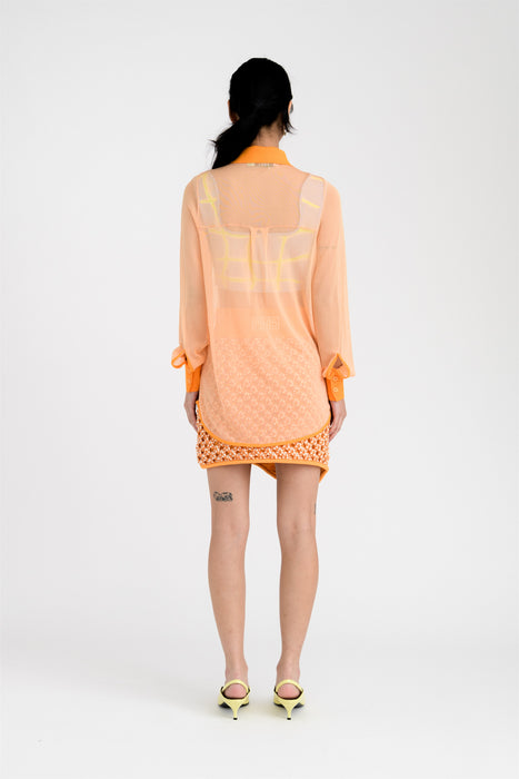 BOZO CROCHET WAVY MINI SKIRT