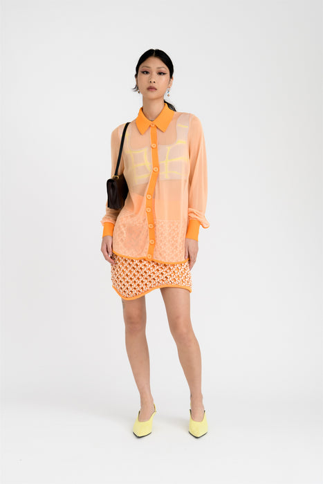 BOZO CROCHET WAVY MINI SKIRT