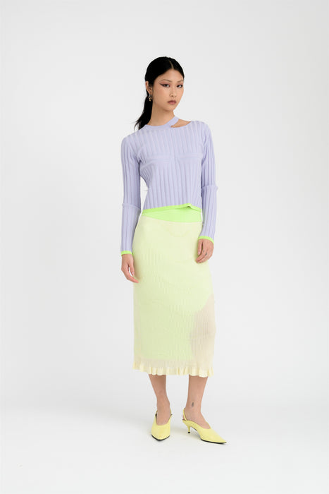 FINLEY DOUBLE LAYER MIDI SKIRT