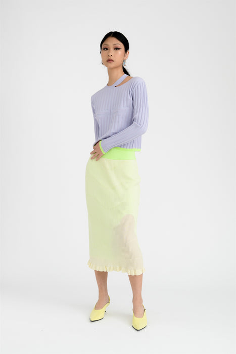 FINLEY DOUBLE LAYER MIDI SKIRT