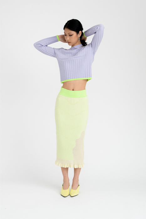 FINLEY DOUBLE LAYER MIDI SKIRT