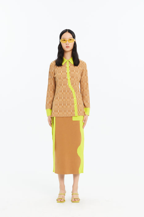 GIA ECO WAVY PLAID SHIRT