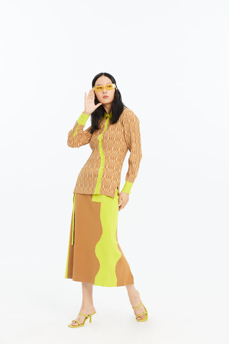 GIA ECO WAVY PLAID SHIRT