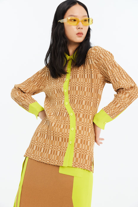GIA ECO WAVY PLAID SHIRT