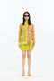NOEL ECO PLAID CARDIGAN WITH DETACHABLE SLEEVES