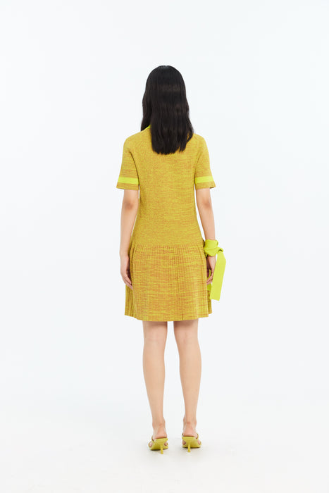 HOLLIS PLEATED ECO POLO DRESS