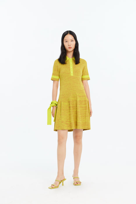 HOLLIS PLEATED ECO POLO DRESS