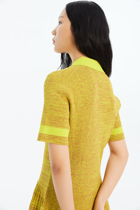 HOLLIS PLEATED ECO POLO DRESS