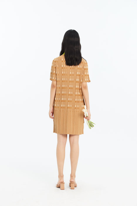 DANA ECO WAVY POLO DRESS