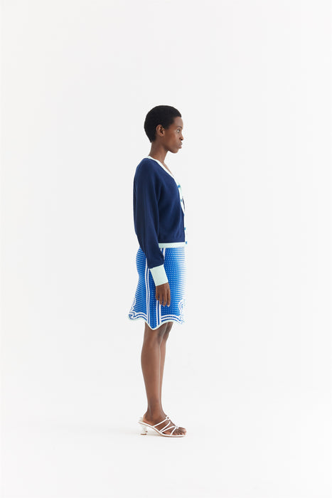 SEDNA MERINO WOOL WAVY CARDIGAN