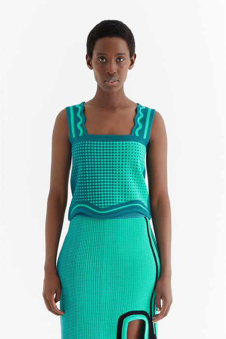 ZANE WAVY CROPPED TANK