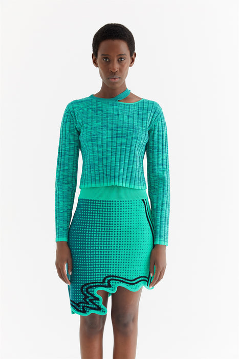 JAMES LONG SLEEVE CROPPED TOP