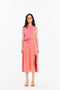 KERRY PLEATED ECO TANK DRESS WITH SIDE CUT OUT