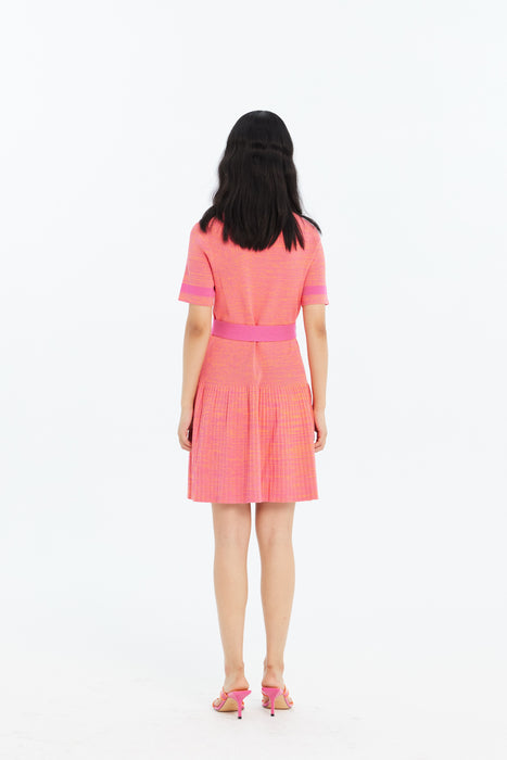 HOLLIS PLEATED ECO POLO DRESS