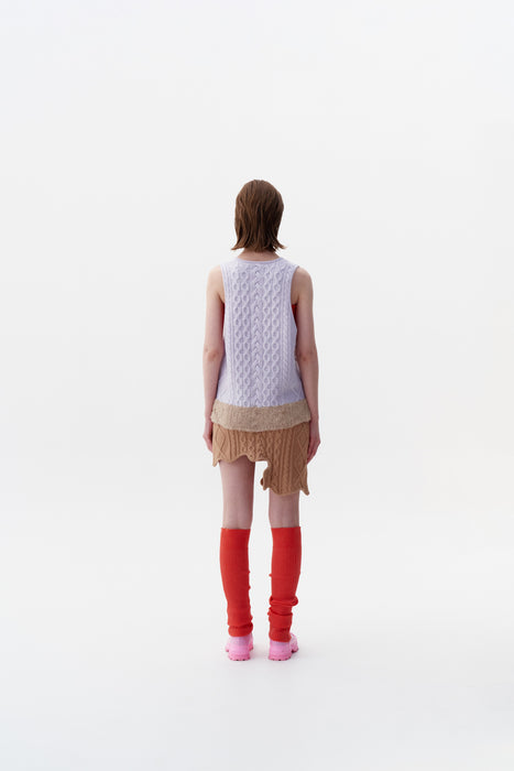 KEPLER MIXED CABLE KNIT VEST
