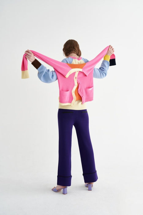Chloe Merino Wool Wavy Cardigan