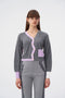 ALAIA ECO CASHMERE COTTON WAVY RIBBED CROPPED CARDIGAN