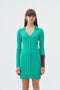 AZULA ECO V-NECK BUTTONED DRESS