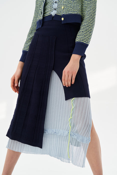 GRACE PILLOW STITCH ECO MIDI SKIRT